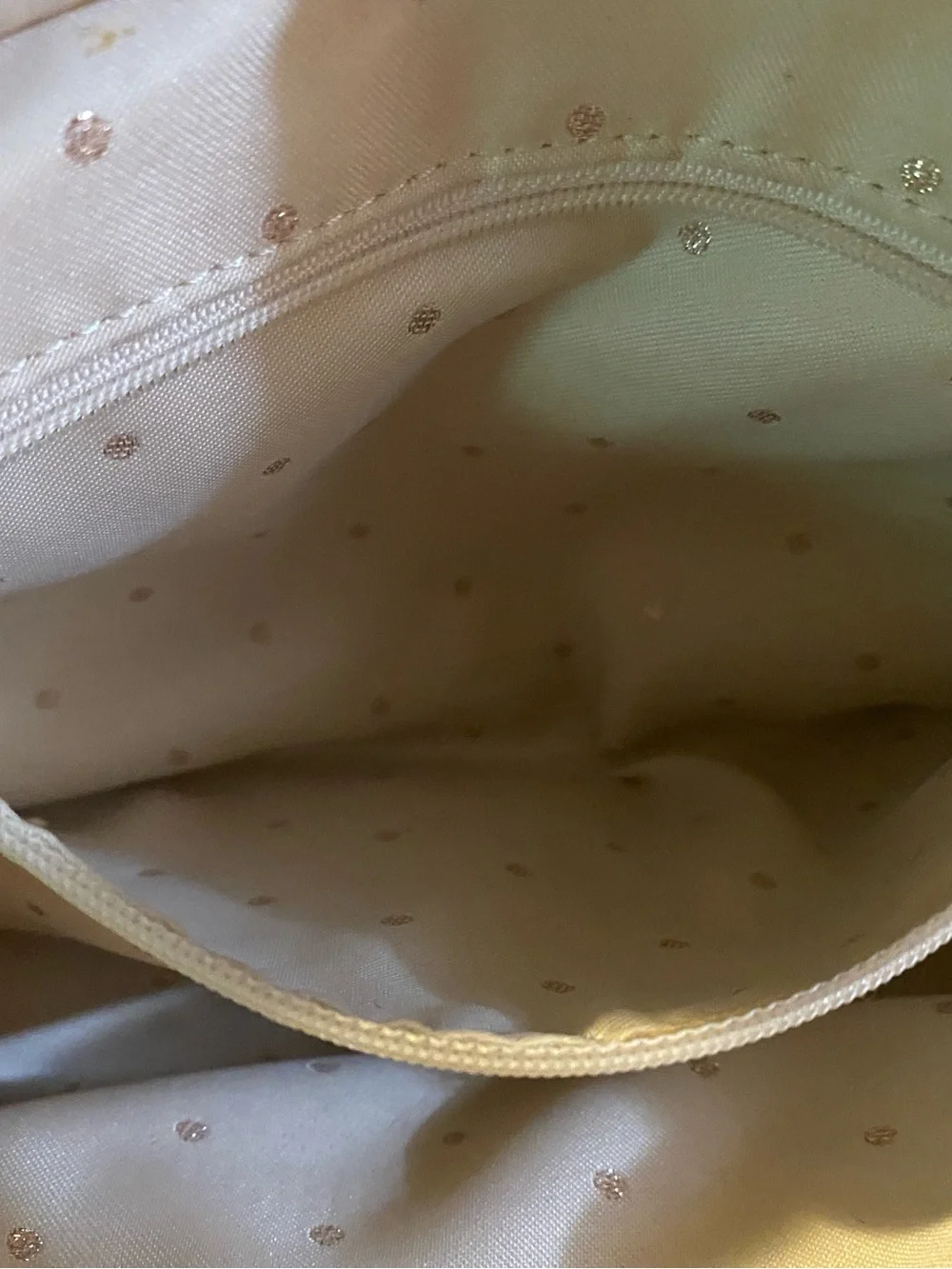 kate spade Quilted Leather Shoulder Bag in Cashew w/ Chain Straps & storage bag.